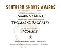 Southen Shorts Award of Merit for Music in a Drama